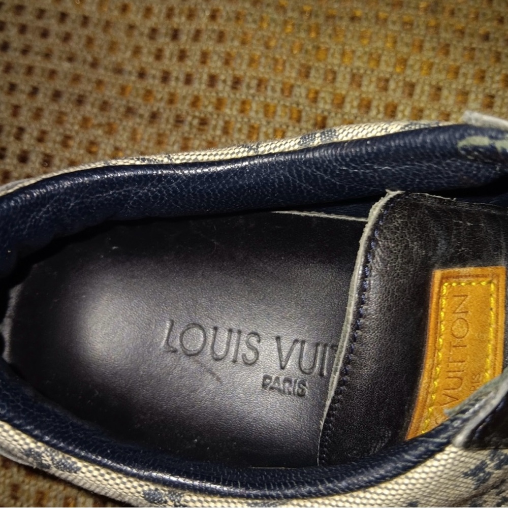 Louis Vuitton Monogram Sneakers - Navy and Beige - Picture 5 of 5